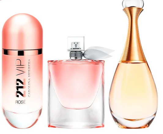 212 Vip Rose + La Vie Est Belle+ J´adore In Joy