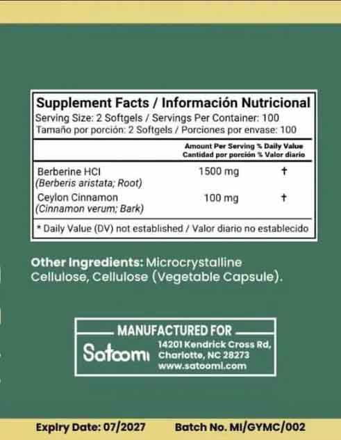 Berberina Plus Atoomi - Control Glucosa