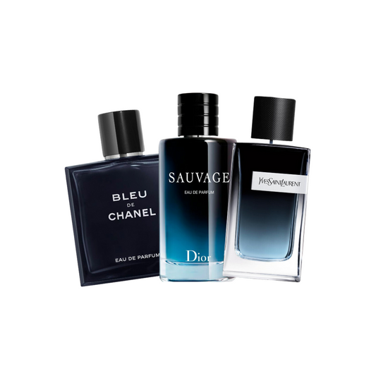Perfume Bleu de Chanel + Dior Sauvage + Yves Saint Laurent